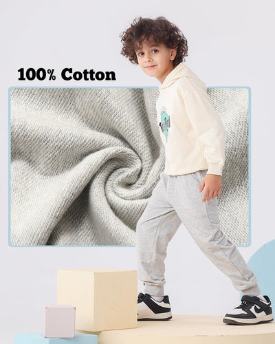 GFQLONG 3 Pack Toddler Pants Sweatpants Boys Cotton Joggers, Athletic Pull on Sweat Pants with Pockets for Kids Clothes, Grey+Black+Navy, 2-3T
