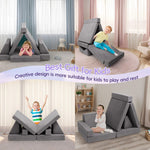 IdeaKey Modular Kids Play Couch, Toddlers Couch Building Set, Children Convertible Play Fort, Kids Sofa for Playroom and Bedroom, Rectangular Armrests