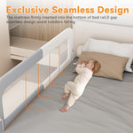Abdtech Bed Rail for Toddlers with U-Shaped Base: Safety & Foldable - Stable Protective Bed Side Rails - 78.74 x 78.74 x 74.8 Designed for for King Size Bed