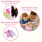 Lumikidz Magnetic Unicorn Mermaid Princess Puzzle for Girls Ages 3-6, 20 Piece Travel Magnetic Puzzle for Toddlers, Car Airplane Road Trip Activity Toy