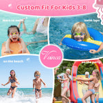 Vvinca Kids Swim Goggles with Fabric Strap No Tangle Pain-Free, Anti-Fog Swimming Pool Goggle No Leak for Toddlers Girls Boys