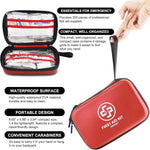 Premium First Aid Kit, 320 Piece Waterproof Hard Shell Eva First Aid Kit for Home, Camping, Cars, Hiking, Travel, Businesses & Outdoor Emergencies - Emergency Medical Kits (Red)