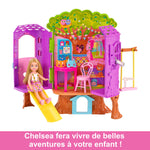 Chelsea Barbie Doll And Treehouse Playset With Pet Puppy