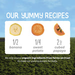 Happy Baby Organics Clearly Crafted Stage 2 Baby Food, Bananas, Sweet Potatoes & Papayas, 4 Ounce Pouch (Pack of 16) packaging may vary