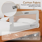 UWRVH Bed Rail for Toddlers 43in Folding Bed Rail,T-Shaped No-Drill Base with Safety Lock,Soft 3D Fabric,Baby Bed Rail Guard for Twin,Full,Queen,King Beds,Toddler Bed Rail Guard(Gray, 43" L)