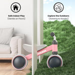 BEKILOLE Baby Balance Bike for 1 Year Old Girl Gifts, 10-24 Month Toddler Balance Bike, 4 Silent Wheels Pre-School First Ride On Toys, 1st Birthday Gifts