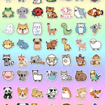 100 Pcs Animal Stickers for Kids, Cute Water Bottle Stickers for Kids Waterproof, Vinyl Laptop Kid Sticker Pack, Kid Classroom Prizes for Elementary Students