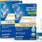 Mommy’s Bliss Organic Vitamin D Drops - Infants and Newborns - Supports Growth and Bone Development - Easy Use - 400 IU Per Drop - 100 Daily Servings