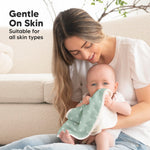 5-Pack Muslin Burp Cloths Baby Boy, Girl - Very Absorbent Baby Burp Cloth Rags, 8-Layers Viscose Derived from Bamboo Cotton Muslin Towel, Super Soft Spit Up Rags, No Shrink Washcloths (Lunaris)