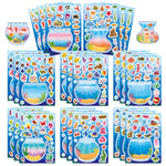 24 Sheets Make-a-face Stickers, Make Your Own Ice Cream Mix and Match Sticker Sheets DIY Summer Ice Cream Stickers for Kids Party Favors Activities