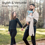 Ring Sling Baby Carrier - USA Lab Tested, 100% Natural Cotton Muslin, Breathable & Ergonomic Ring Sling Sand