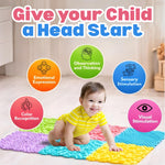 Brightway Sensory Mats Play Kit | Tiles for Floor or Wall Panel | 12" x 12" Pads, Toys & Balls for Kids with Autism | Classroom Must Haves for Toddlers & Children