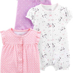 Simple Joys by Carter's baby-girls 3-pack Snap-up Rompers