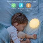 JolyWell Night Light for Kids, Baby Night Light with 7 Colors Changing Mode & Stepless Dimming, Nursery Night Light BPA Free,Rechargeable Egg Night Light for Breastfeeding 1h Timer & Touch Control