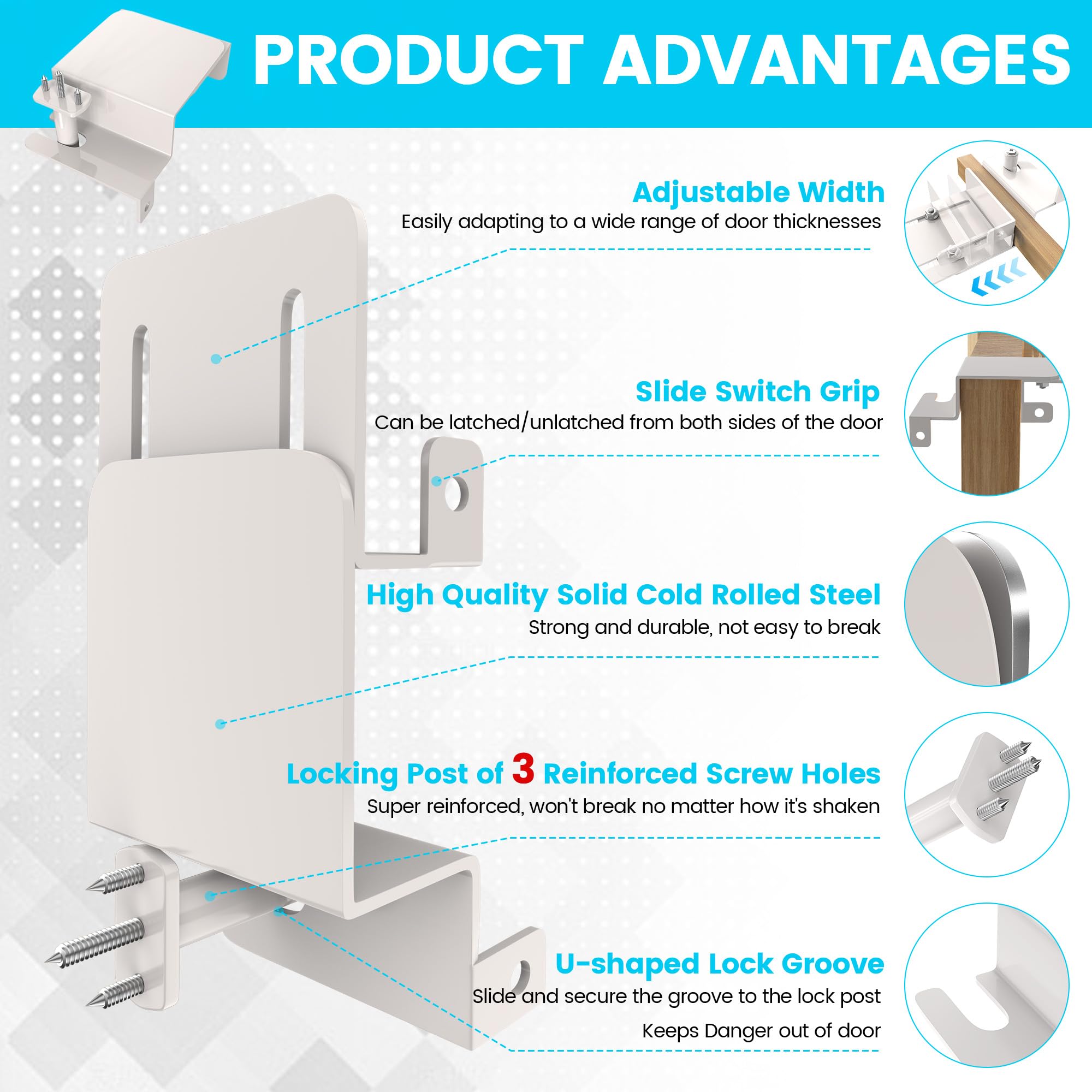 Metal Child Window Lock Adjustable Child Safety Door Top Lock|Metal Child Proof - Door Locks ...
