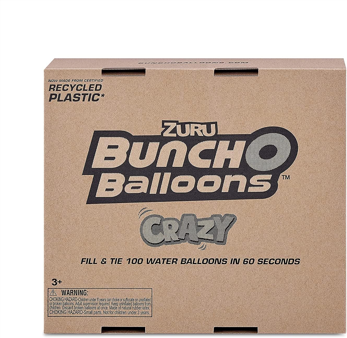 Bunch O Balloons Crazy Color by ZURU, 200+ Rapid-Filling Self-Sealing Water Balloons for Outdoor Family, Friends, Children Summer Fun, Amazon Exclusive (6 Pack)