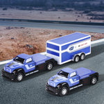 haomsj Truck Toys for Kids 9 PCS Playsets Tow Truck Toy and City Carrier Vehicle,Transport Truck with Die Cast Metal Racing Cars for Boys and Girls Age 3-5 Years