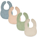 Comfy Cubs Muslin Bibs for Babies, (Pack of 8) - Soft and Highly Absorbent, Feeding, Drool and Teething Bib, Adjustable Snaps - Stylish & Colorful Unisex Designs, Giftable Set - (Multicolor)