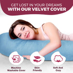 PILLANI Pregnancy Pillows for Sleeping - V C U Shaped Full Body Pillows for Adults with Removable Washable Cover, 57inch Cooling Maternity Pillow for Pregnant Women, Support for Back Belly Legs