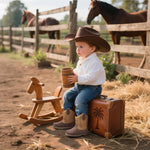 Apakowa Baby & Toddler Cowboy Boots for Boys Girls Infant Cowgirl Boots
