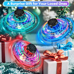 Vantexi Drone for Kids Flying Toys,2026 Upgrade LED Fidget Spinner, Hand Operated Fidget Flying Spinner Toy for Indoor Outdoor,Christmas Birthday Gifts for 6 7 8 9 + Year Old Boys Girls(Blue,ABS)