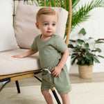 Gerber Baby Bodysuit and Short Set, Olive, 3-6 Months