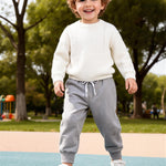 Resinta 3 Pack Toddler Girls Boys Sweatpants Kids Casual Athletic Pull-On Cotton Jogger Pants with Drawstring for Boys Girls