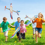 TOYANDONA 5Pcs Rubber Band Powered Aircraft Airplane Model Creative Helicopter for Kids Throwing Glider Airplane Toy for Birthday Party Favor Prize Reward (Random Pattern)