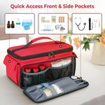 Mancro First Aid Bags Empty, Medical Travel Bag with Multi Pockets, Pill Bottle Organizer for Travel, Home Storage, Trauma Bag for EMT, Nurses, Doctor, Emergency Bag for Medicine, Medical Supplies
