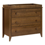 Babyletto Sprout 3-Drawer Changing Table Dresser w/Removable Tray | GREENGUARD Certified Baby Dresser with Changing Table Top & Storage for Nursery - Versatile Use for Bedroom/Hallway, Natural Walnut