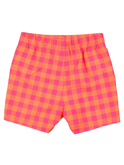 RUGGEDBUTTS Boys Classic Gingham Swim Trunks - UPF 50+ Sun Protection Fashion Swim Trunks