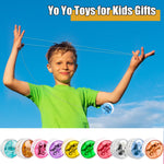 20 Pack LED Light Up Yo Yo Plastic Yoyo Glow in the Dark Yoyo Toys for Kids Party Favors Birthday Gifts Classroom Prizes Carnival Bulk Toys, 10 Colors