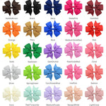Choicbaby 60pcs 3 Inches Boutique Grosgrain Ribbon Pinwheel Hair Bows for Baby Girls, Toddler Bows Hair Clip Birthday Gifts In Pair