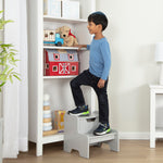 Melissa & Doug Kids Furniture Wooden Step Stool - Gray