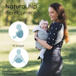 Ring Sling Baby Carrier - USA lab Tested, 100% Natural Cotton Muslin, Breathable & Ergonomic Ring Sling Dark Grey