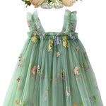 BGFKS Layered Tulle Tutu Dress for Toddler Girls,Baby Girl Rainbow Tutu Princess Skirt Set with Flower Headband.
