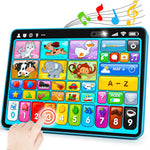 Peacurh Trilingual Learning Toy Tablet with Music & Sound, Montessori Speech Musical Therapy Toys, Gifts for Boy, Girl, Baby, Toddler, for Age 1, 2, 3 Year Old (12-18 Months)