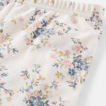 little planet by carter's Baby 2-Piece Pajamas Made with Organic Cotton, Vintage Blue Floral Print, 3T
