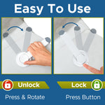 Baby Toilet Lock by Wappa Baby - 9"L x 4"W - Ideal Baby Proof Toilet Lid Lock - No Tools Needed Easy Installation with 3M Adhesive - Top Safety Toilet Seat Lock - Fits Most Toilets - White (1 Pack)