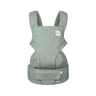 Baby Tula Explore Carriers - Breathable Baby Carrier Newborn to Toddler - Adjustable Toddler Carrier - Multiple Ergonomic Positions Front and Back - Ergonomic Fit for 7-45 lb - Linen, Spruce