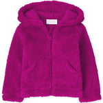 The Children's Place Baby Toddler Girls Long Sleeve Zip-Up Hoodie, Aurora Pink, 2T