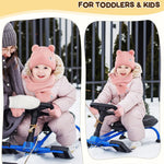 Baby Beanie Mittens Scarf Set,Toddler Infant Kids Winter Hat with Bear Ear Thermal Gloves Neck Warmer Set for Girls Boys Camel