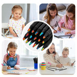 FUAOIS Stocking Stuffers for Kids Teens, 16 Rainbow Kids' Drawing Pencils, Art Supplies for Kid 4-12 Year Old