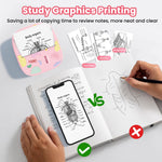XenGro Mini Sticker Printer AHM2, Mini Thermal Printer with 3 Rolls Paper, Bluetooth Inkless Printpods, Pocket Label Maker Suitable for Creative Kids DIY, Diaries, Photos, Study Notes -Light Pink