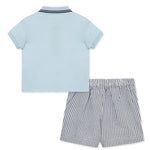 Little Me Clothes for Baby Boys' Navy 2 Piece Short Set, Navy, 24 Months