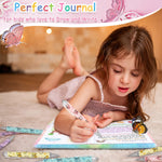 Fluffy Butterfly Diary with Lock for girls, 6 7 8 year old girl Birthday Gifts, Princess Diaries Girls diary journals, Back to School Supplies Notebook, Birthday Christmas Gifts for daughter granddaughter niece