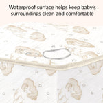 Dream On Me 3 inch Spring Coil Portable Crib Mattress | Greenguard Gold Certified, Brown clouds