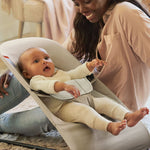 BabyBjörn Bouncer Balance Soft, Cotton/Jersey, Beige/Gray 2-in-1 Adjustable Baby Bouncer Seat and Toddler Chair, Newborn to Toddler (8-29 lbs), 4 Positions, Lightweight & Portable