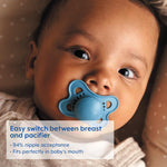 MAM Original Baby Pacifiers 0-6 Months, Binky for Newborn Babies, BPA-Free Skin Soft Silicone Nipple, Glows in The Dark, Developed with Medical Experts, 4 Count, Made in Europe