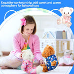 2 Pcs PJ's Bear Clothes Outfit, Fit Most 12-16 Inch Bears Stuffed Clothes Pajamas Plushy for Stuffed , Pre Kindergarten Toys(Pink,Pajamas)